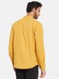 Mettle Men Yellow Opaque Casual Shirt For Sale