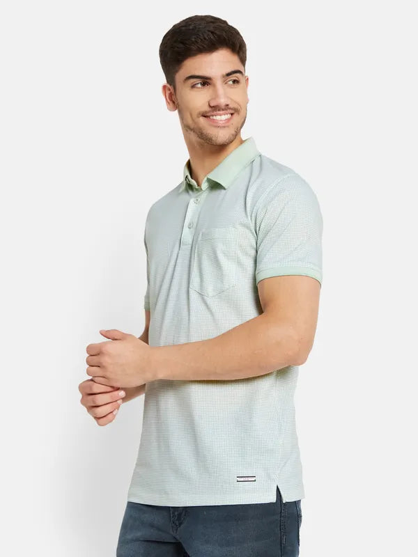 Textured Fabric Polo T-Shirt For Cheap