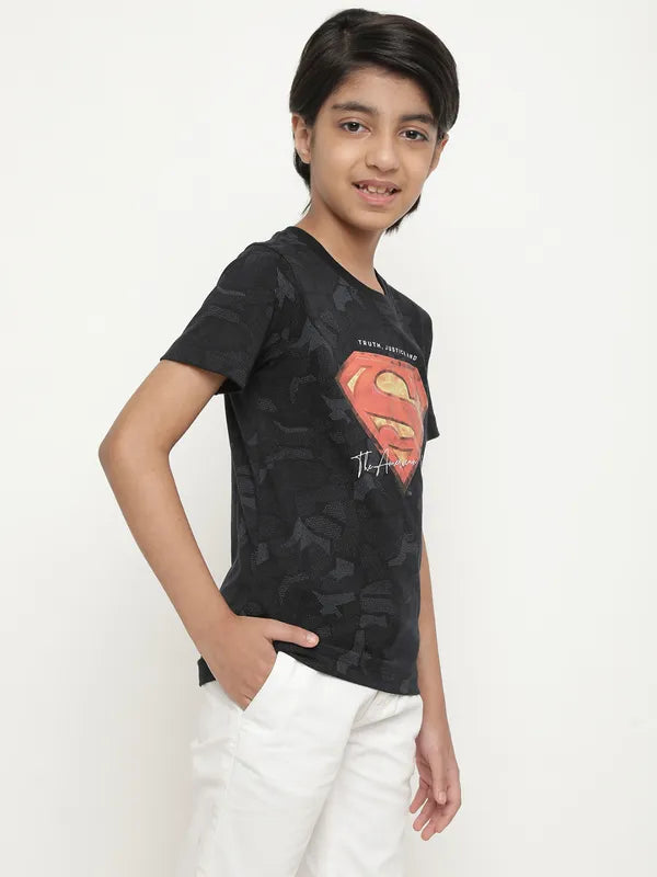 Octave Boys Typography Superman Printed T-Shirt Sale