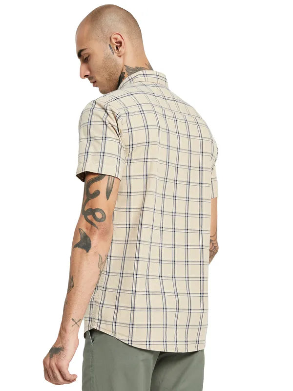 Mettle Checked Short Sleeve Cotton Casual Shirt Fashion