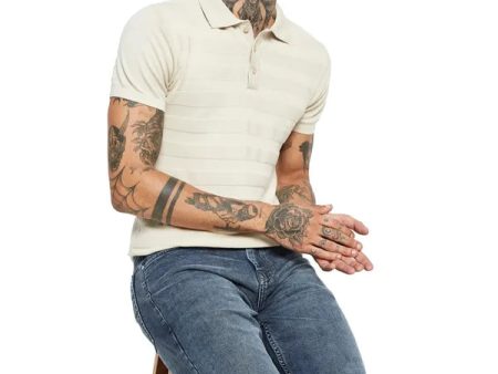 Mettle Polo Collar Regular Sleeves Cotton Regular Fit Casual T-Shirt For Cheap