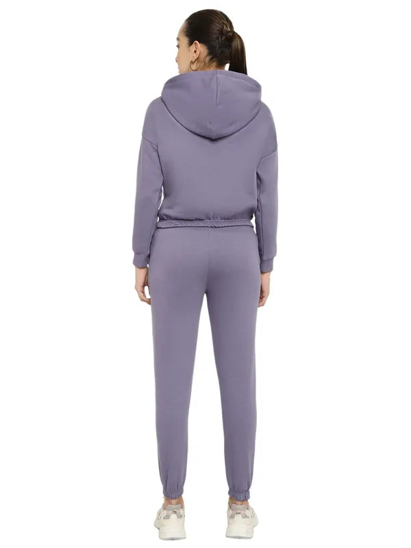 Mettle Women Colourblocked Fleece Cotton Tracksuit For Discount