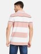 Horizontal Stripes Print Polo T- Shirt Hot on Sale