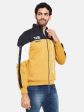 Octave Men Yellow Colourblocked Sweatshirt Fashion