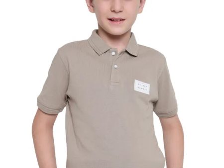 Octave Boys Solid Polo Collar Cotton T-Shirt Discount