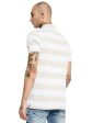 Octave Striped Polo Collar Cotton T-Shirt Fashion