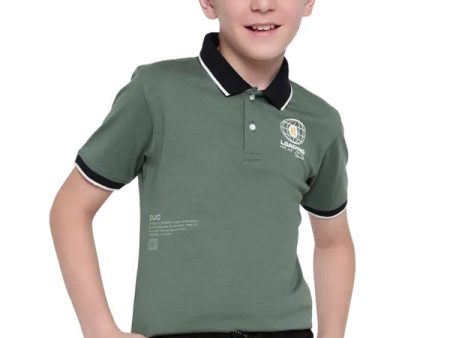 Octave Boy Typography Printed Polo Collar T-Shirt Sale