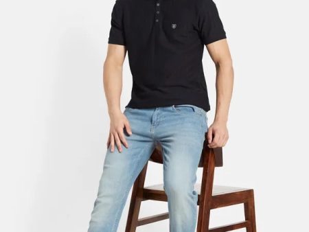 Vertical Rib Polo T-Shirt Online