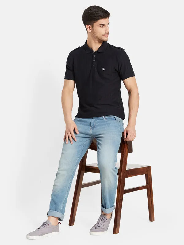 Vertical Rib Polo T-Shirt Online