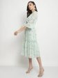 Mettle Floral Print Bell Sleeve Fit Flare Midi Dress Cheap