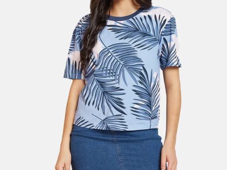 Mettle Ss24 Women Tropical Printed T-Shirt For Discount