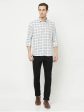 Mettle Men White Tartan Checks Checked Casual Shirt Sale