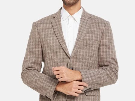 Single Breasted Notched Lapel Collar Tweede Blazer For Cheap