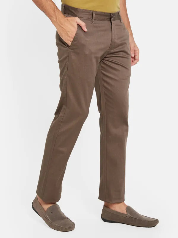 Octave Men Brown Chinos Trousers Supply