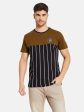 Vertical Stripes Colourblocked T-Shirt Cheap