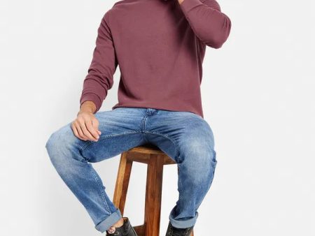 Octave Men Maroon Sweatshirt Online