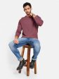 Octave Men Maroon Sweatshirt Online