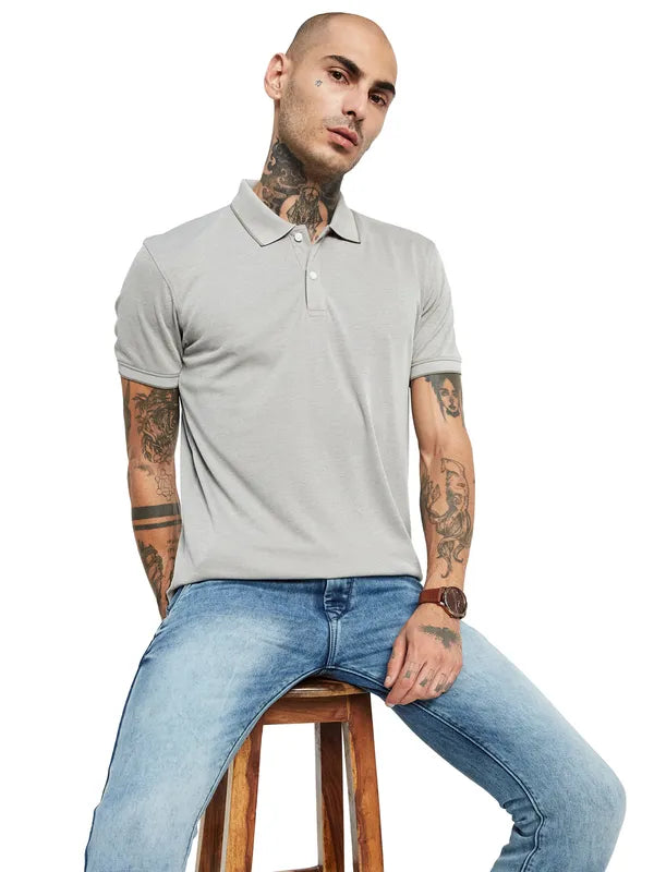 Octave Polo Collar Regular Sleeves Cotton Regular Fit Casaual T-Shirt Online Hot Sale