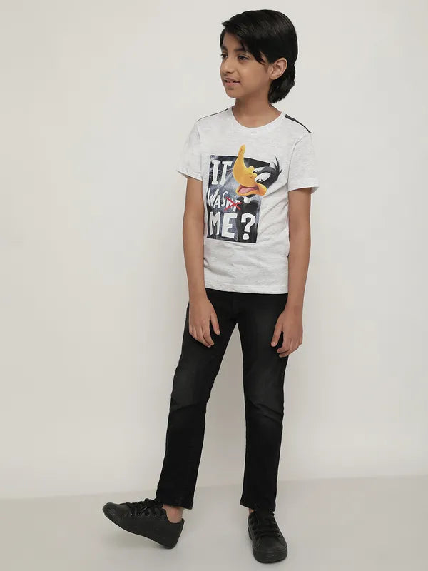 Octave Boys Typography Printed Cotton T-Shirt Fashion