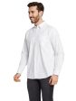 Mettle Men Textured Spread Collar Pocket Casual Shirt Fashion