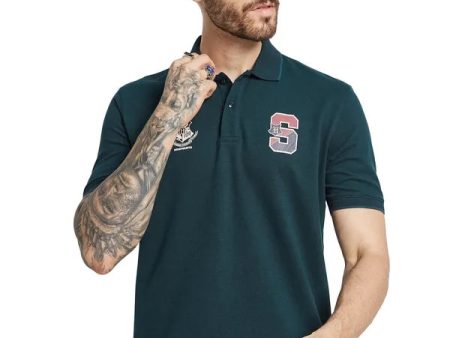 Octave Men Polo Collar Applique T-Shirt For Sale