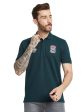 Octave Men Polo Collar Applique T-Shirt For Sale