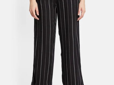 Mettle Women Striped Mid-Rise Cotton Trouser Discount