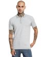 Mettle Striped Polo Collar Regular Fit Casual T-Shirt Sale