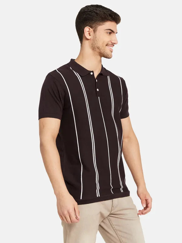 Vertical Stripes Polo T-Shirt Fashion