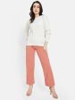 Mettle Women White Cable Knit Pullover Supply