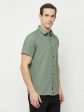 Mettle Men Olive Green Printed Casual Shirt Online Hot Sale