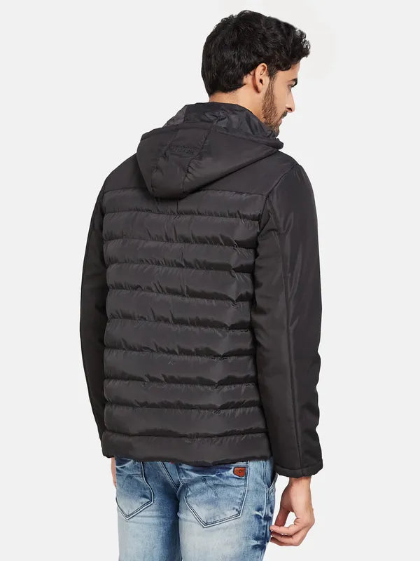 Mettle Men Black Woven Jacket Online now