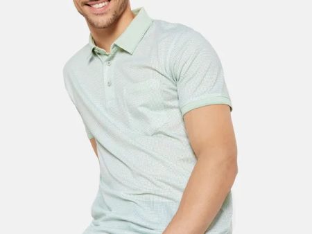 Textured Fabric Polo T-Shirt For Cheap