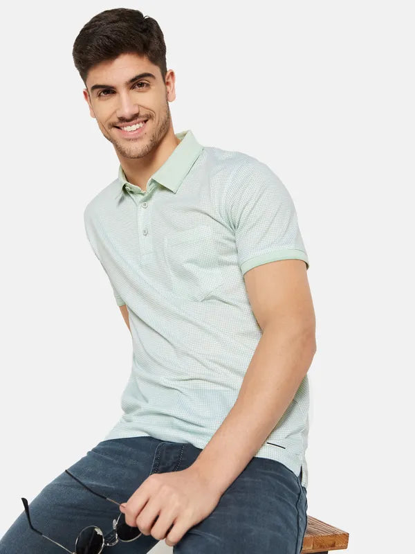 Textured Fabric Polo T-Shirt For Cheap