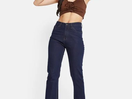 Mettle Women Straight Fit Cotton Stretchable Cropped Jeans For Discount