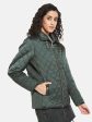 Mettle Women Green Knitted Jacket Cheap