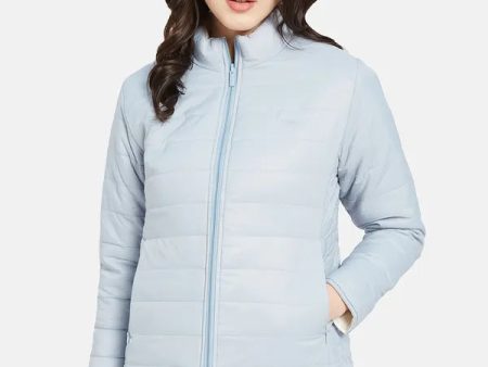 Mettle Women Blue Puffer Jacket For Sale