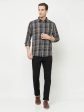 Mettle Men Olive Green Tartan Checks Checked Casual Shirt For Discount