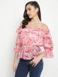 Mettle Abstract Printed Off-Shoulder Top Hot on Sale