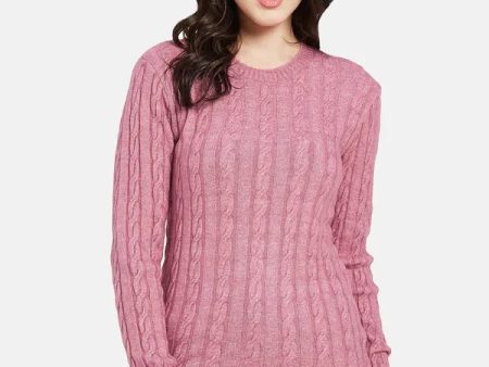 Mettle Women Pink Striped Pullover Discount