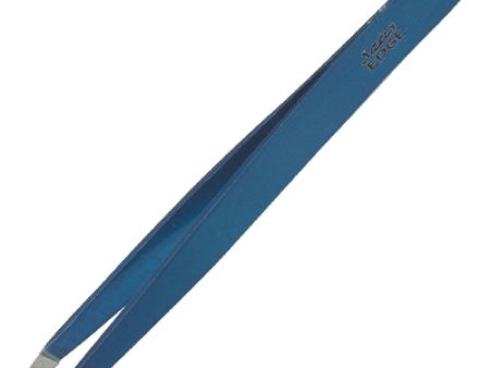 Satin Edge - Slant Tip Tweezer 4  - Blue Online Sale