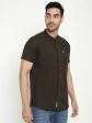 Mettle Men Mandarin Collar Cotton Casual Shirt on Sale