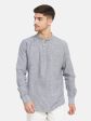 Vertical Stripes Mandarin Collar Kurta on Sale