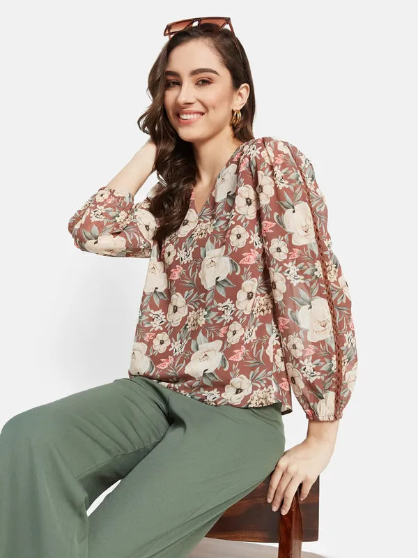 Floral Print Top Discount