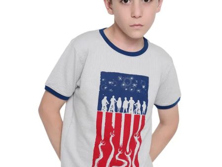 Octave Boys Graphic Printed Round Neck Cotton T-Shirt Supply