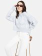 Mettle Women Blue  White Floral Printed Pullover Supply