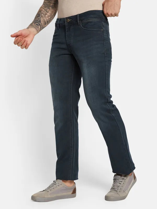 Octave Men Straight Fit Light Fade Stretchable Jeans Online now