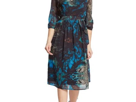 Mettle Women Ethnic Motifs Print Fit  Flare Dress Hot on Sale