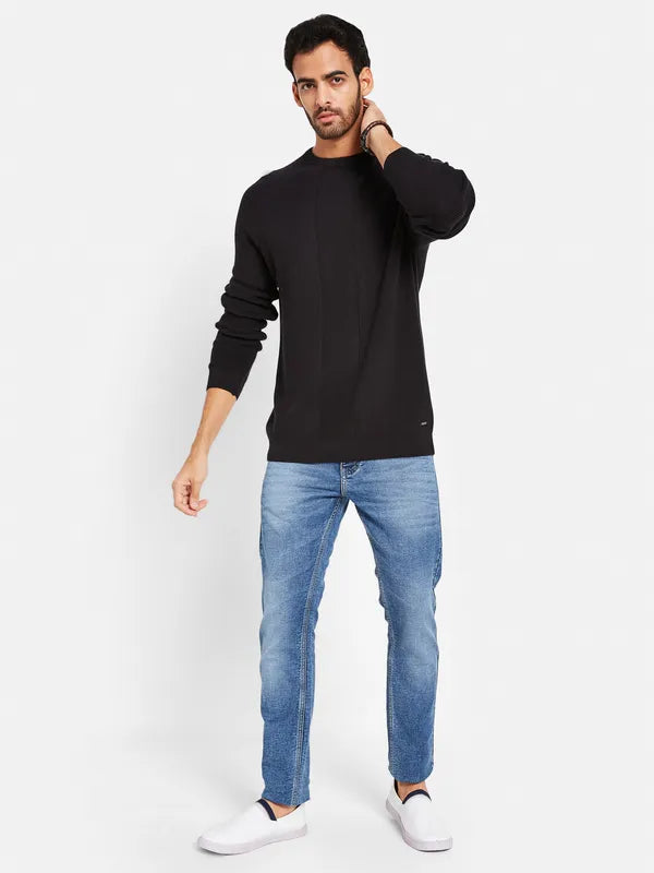 Ribbed Long Sleeves Cotton Pullover For Cheap