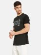 Typographic Print T-Shirt With Contrast Sleeves For Cheap